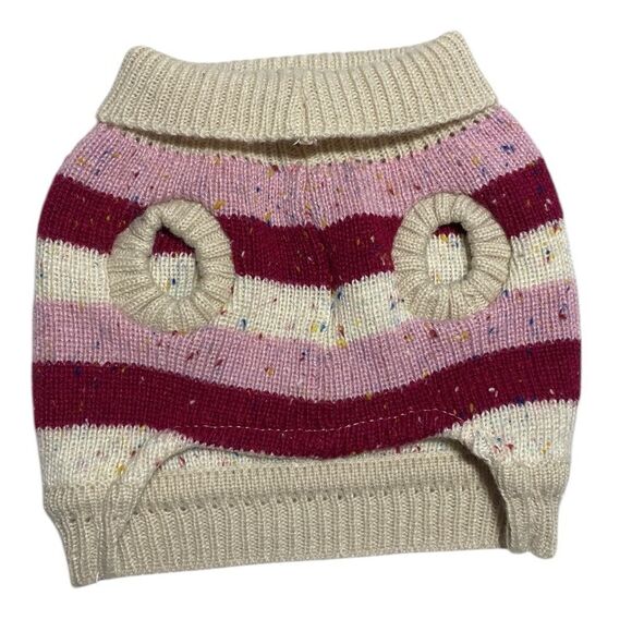 Tiny Striped Confetti Knit Dog Sweater - Picture 5 of 6